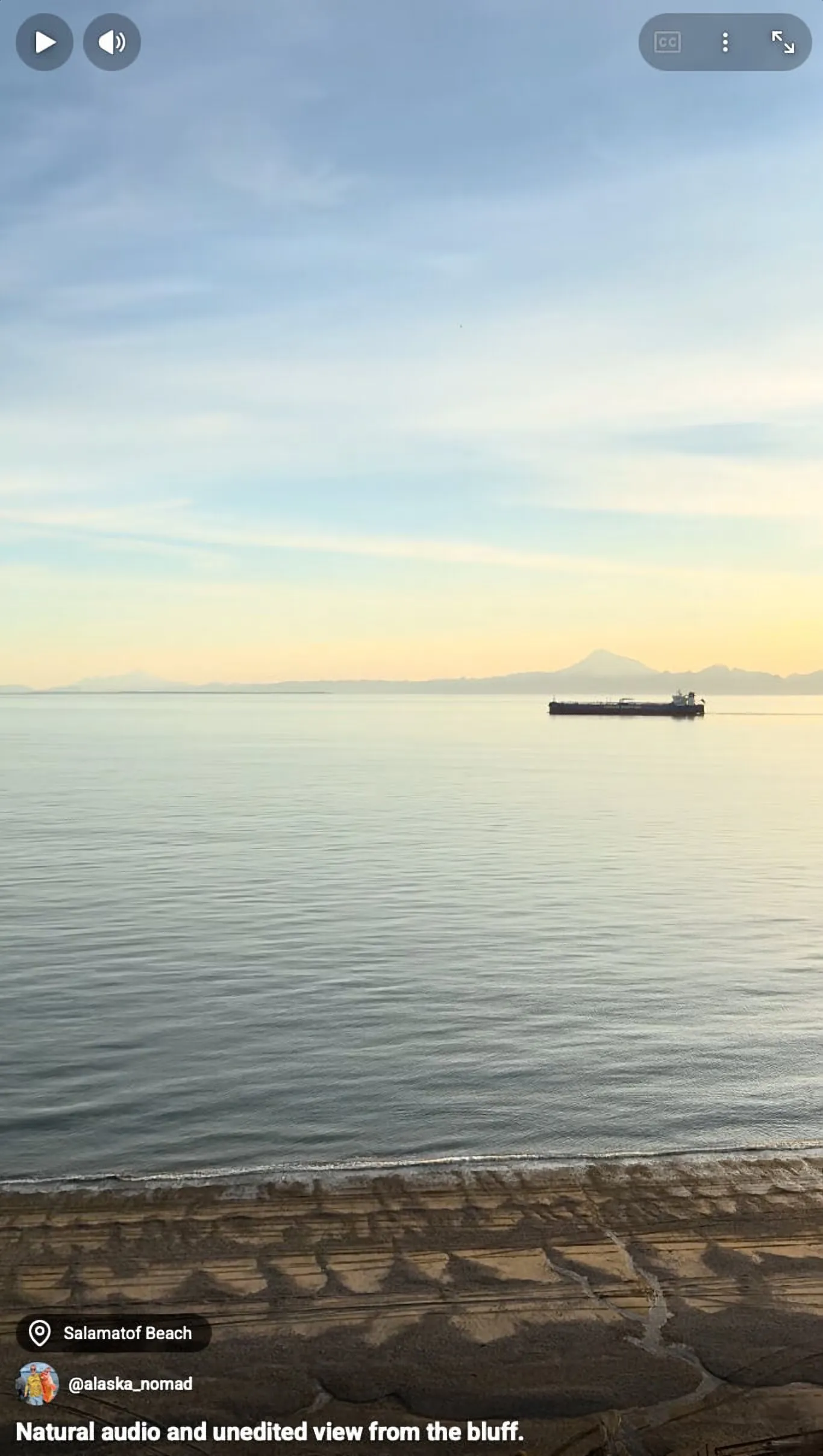 Natural audio and unedited view from the bluff