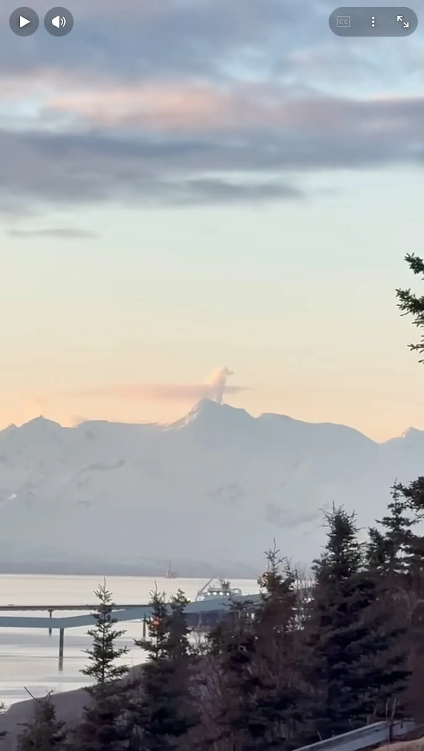 Mount Spur Blowing Steam