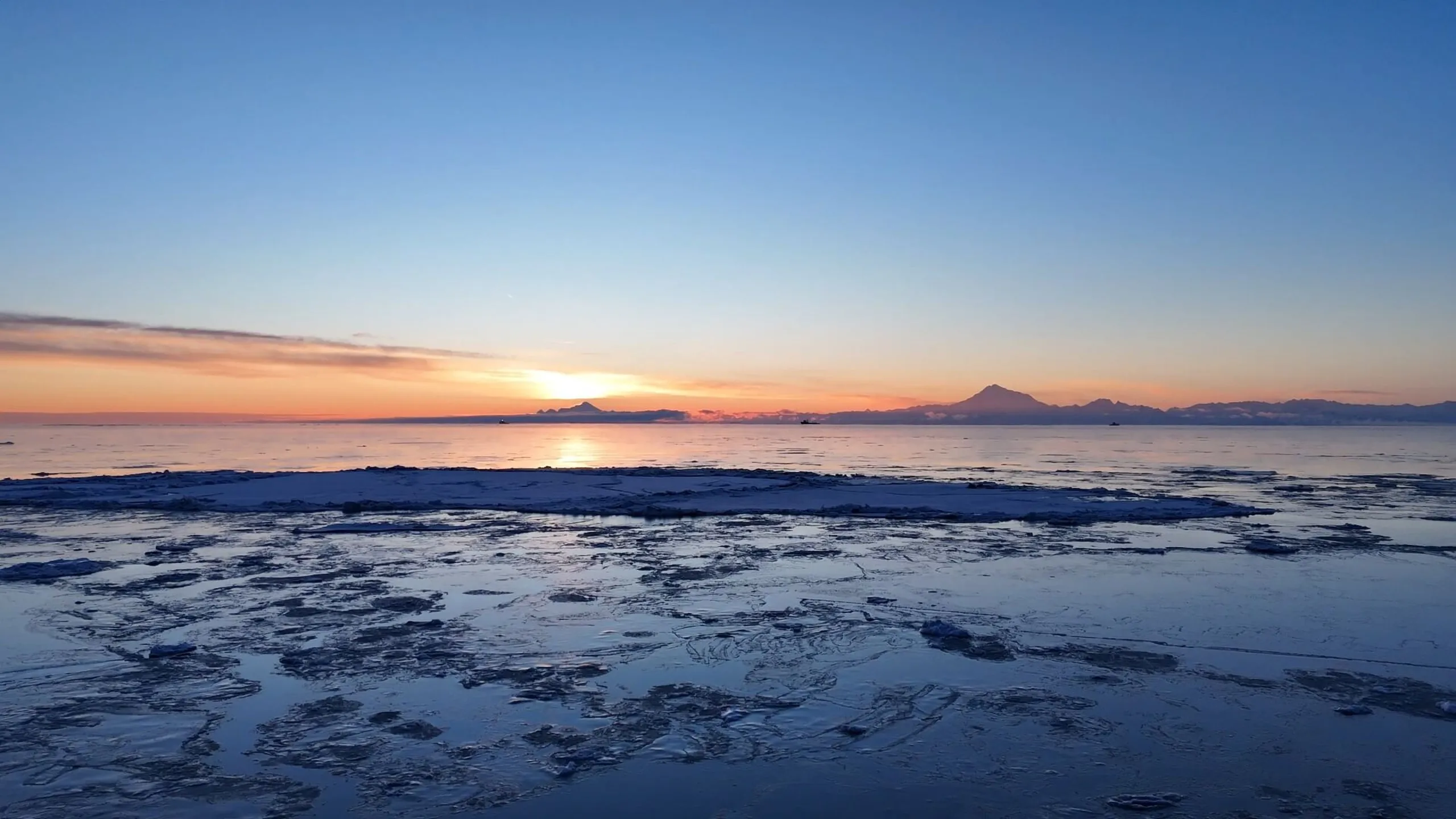 Sunset over Cook Inlet from the bluff