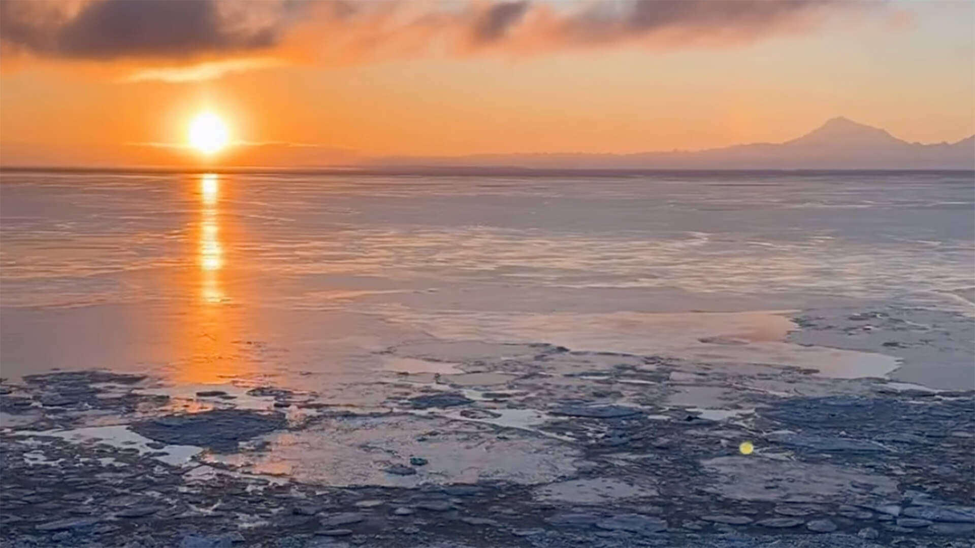Cook Inlet, Alaska Incoming Tide Ice Flows