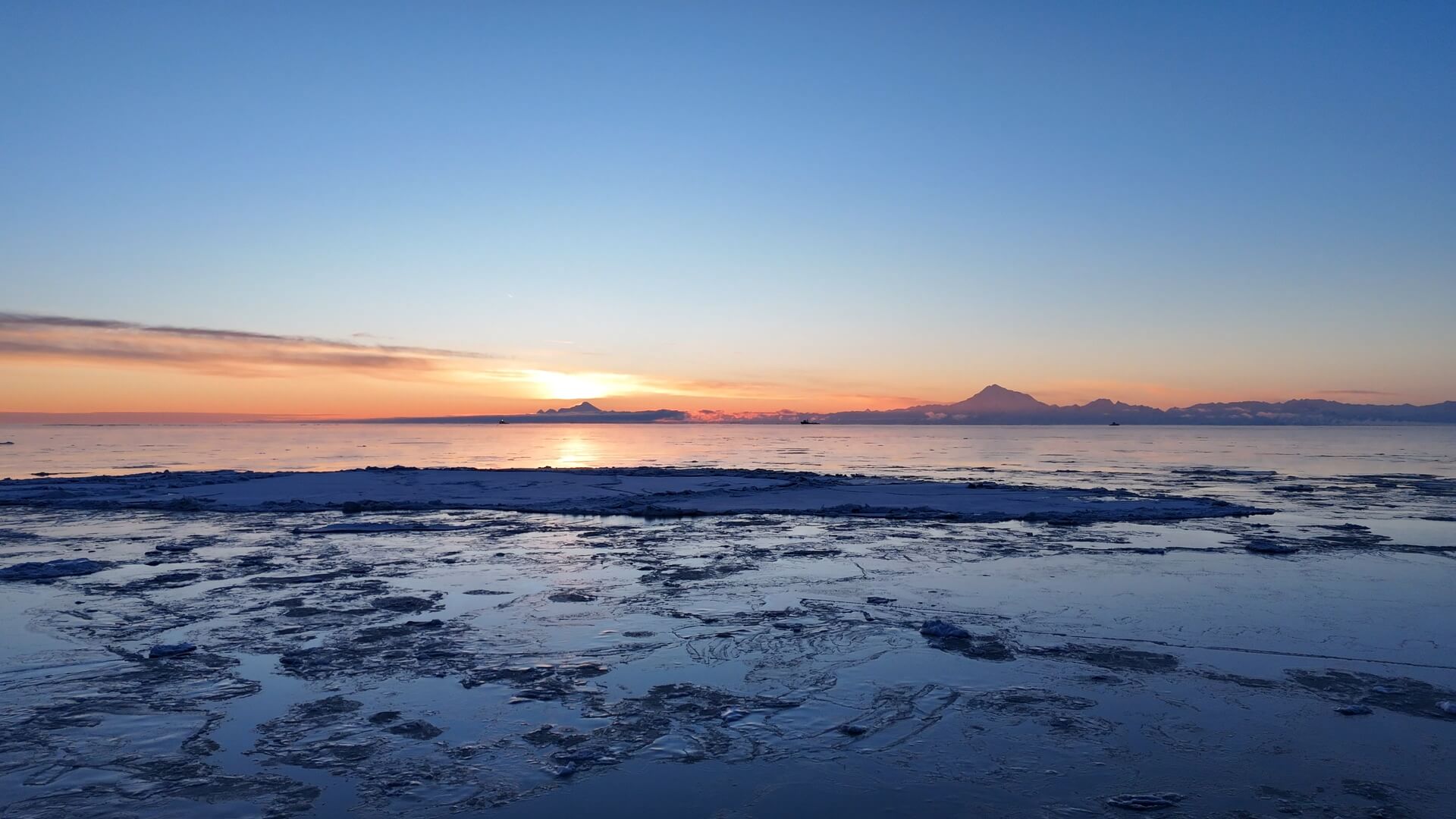 Alaska Sunset: Continuous Drone Shot