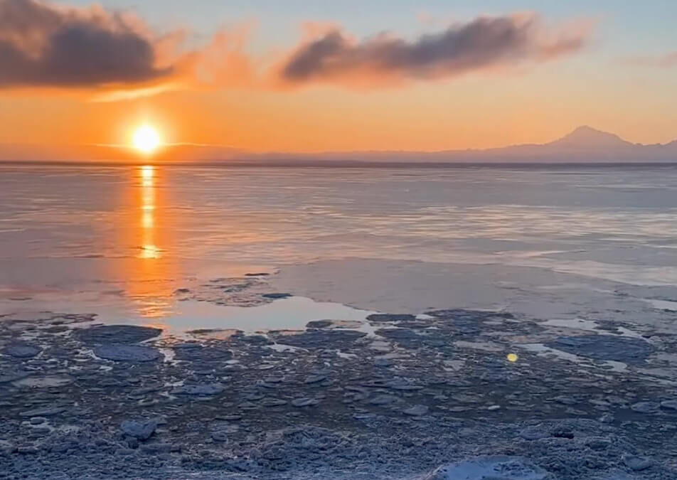 Timelapse: Cook Inlet, Alaska Incoming Tide Ice Flows