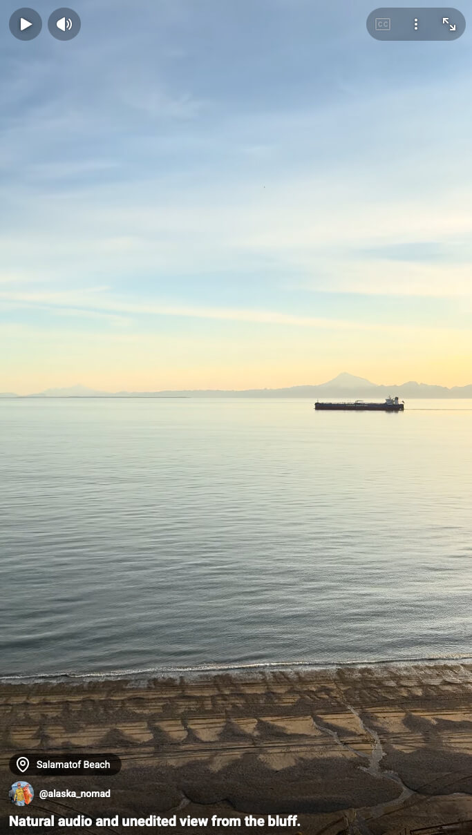 Natural audio and unedited view from the bluff