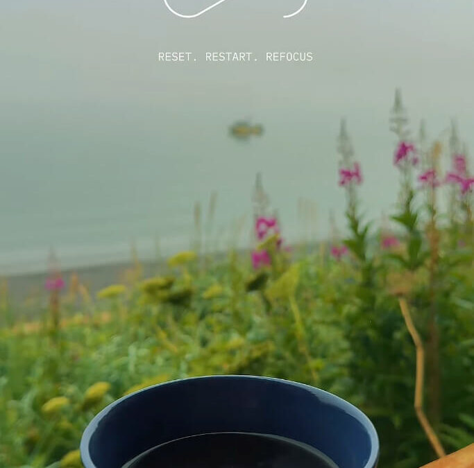 Sipping coffee in Alaska’s fog like this is pure therapy