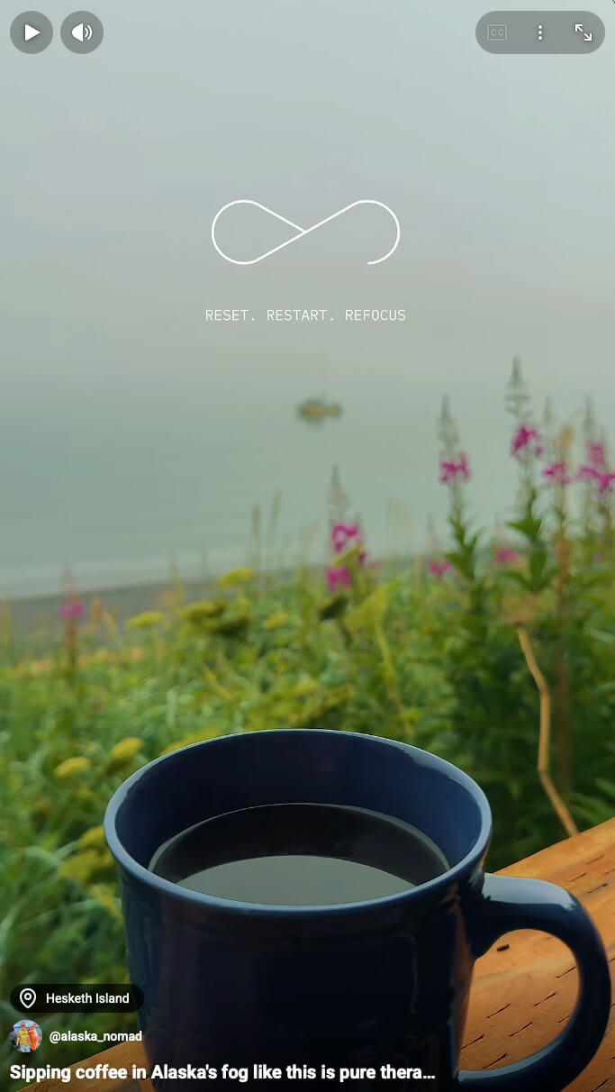 Sipping coffee in Alaska’s fog like this is pure therapy