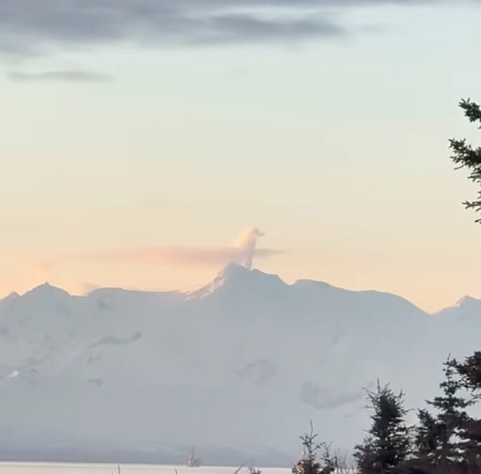 Mount Spur Blowing Steam